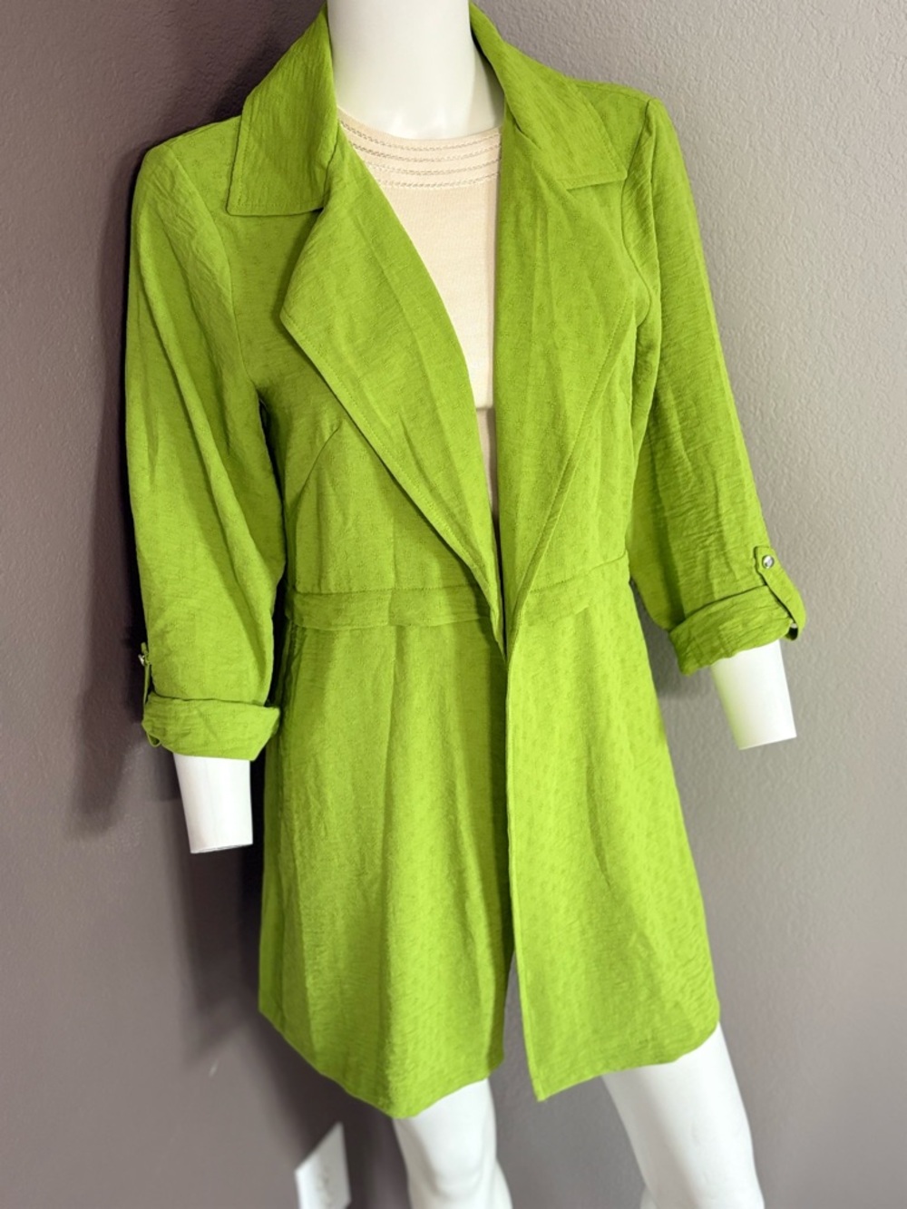 Soho Apparel Bright Lime Open-Front Blazer
